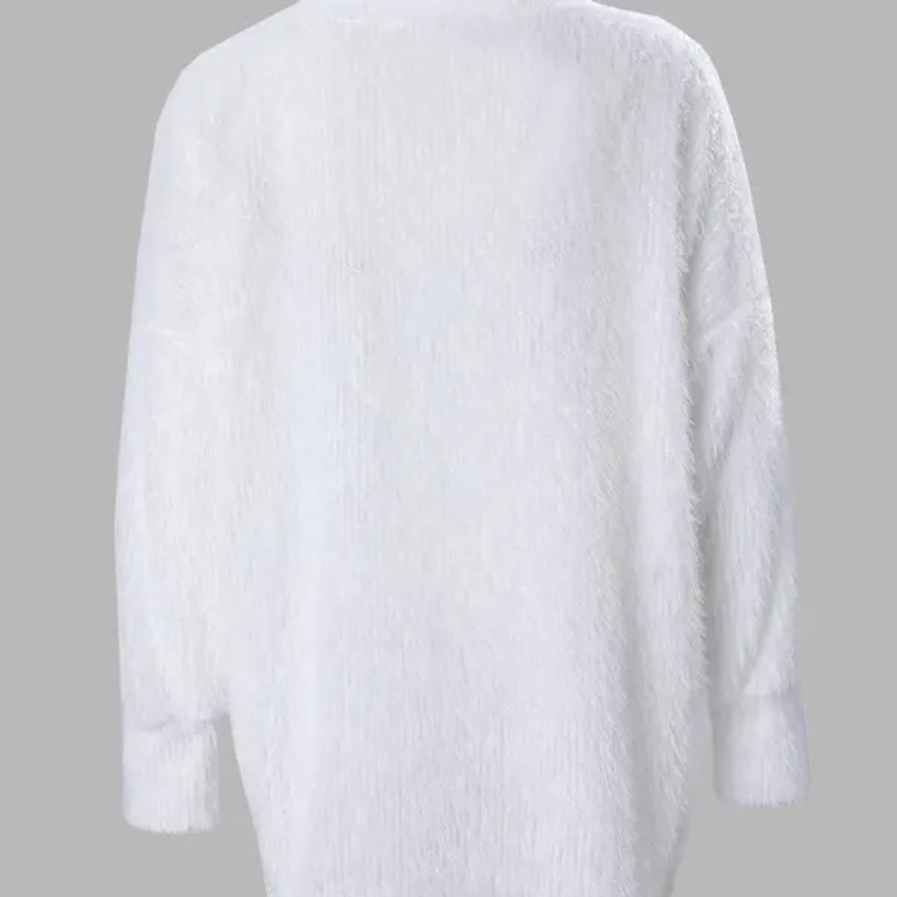 beaded Decor Long Sleeve Fluffy Top-NWT - Picture 8 of 9